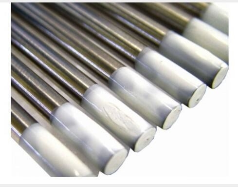 Elétrodos puros brancos do tungstênio, comprimento de cobre do elétrodo de soldadura 150mm 175mm